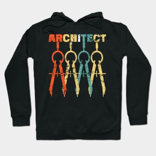 Retro Architect Compass Architecture Teacher Student Hoodie